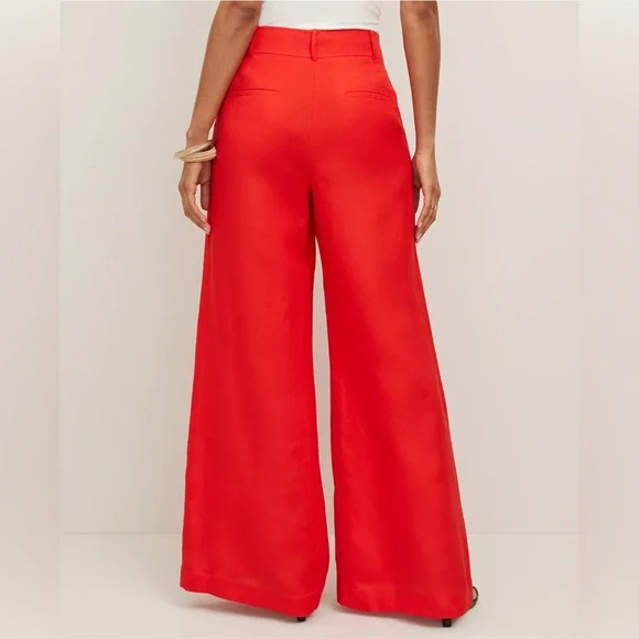 Ann Taylor The Statement Palazzo Pant in Linen Blend - Size 4
